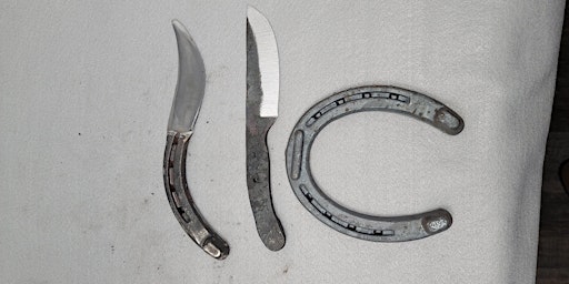 Forge  a Horse shoe into 'Cutlery' class -beginner 12and up! primary image