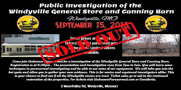 Public Investigation (Ghost Hunt) of the Windyville General Store and Canni...