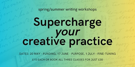 Supercharge your creative practice - a series of writing workshops