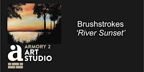 Brushstrokes Social Painting -'River Sunset'