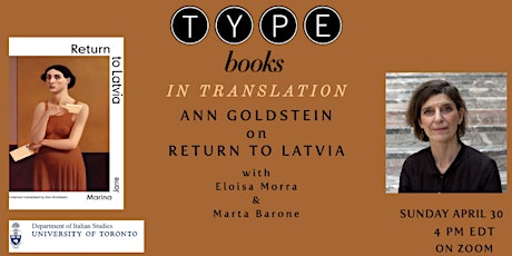 Primaire afbeelding van Ann Goldstein on RETURN TO LATVIA, with Eloisa Morra and Marta Barone