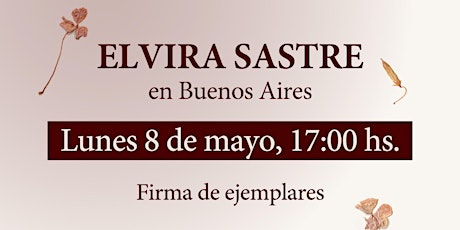 Imagem principal do evento Elvira Sastre en Buenos Aires