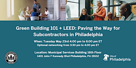 Imagem principal do evento Green Building 101 +LEED for Subcontractors in Philadelphia - Mid Atlantic