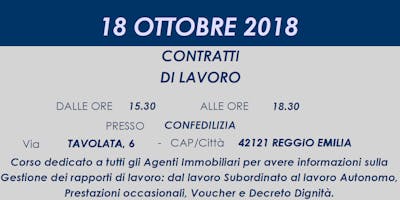 FIAIPACADEMY.it | 18/10/18 RE | Contratti di Lavoro FIAIPACADEMY.it | 18/10/18 RE | Contratti di Lavoro