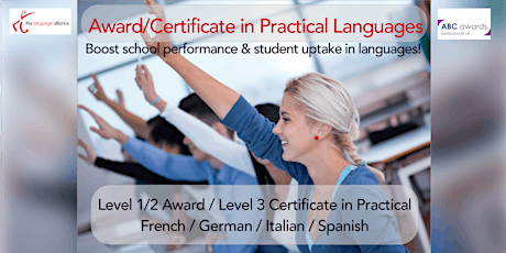 Award/Certificate Level 1 to 3 in Practical French/German/Spanish/Italian - an alternative to GCSE for less academic learners( doesn't count towards progress 8).