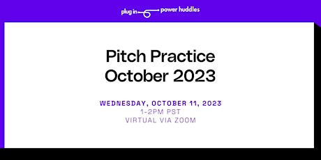 Primaire afbeelding van Pitch Practice: October 2023