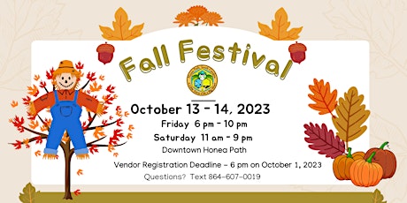 Fall Festival Vendor Application