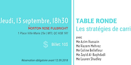 Table Ronde: Les stratégies de carrière / Roundtable: Career Strategies primary image
