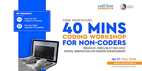 Imagem principal do evento CYF: Coding Workshop for Digital Innovation for Women Advancement