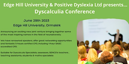 In conjunction with Edge Hill University -Dyscalculia  Conference  primärbild