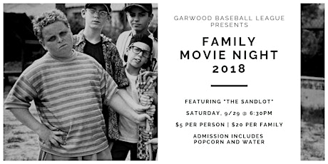 Garwood Baseball's Movie Night Fundraiser 2018 primary image