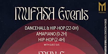 DANCEHALL & HIP-HOP (22H-00H), AMAPIANO NIGHT(00H-2H) and HIP-POP(2H—4H) primary image
