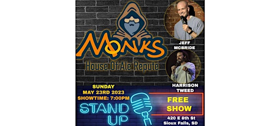 MONKS COMEDY NIGHT primary image