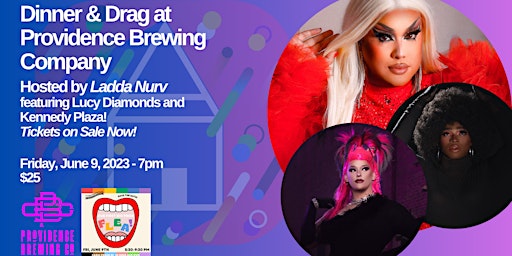 Primaire afbeelding van Dinner & Drag at Pvd Brewing Company hosted by Ladda Nurv w/ Haus of Codec