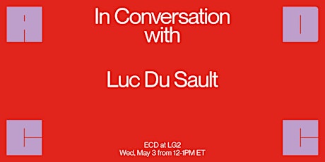 Imagen principal de In Conversation with... Luc Du Sault