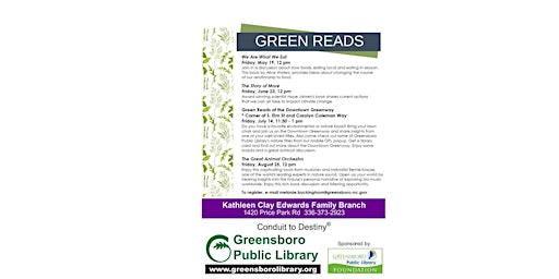 Green Reads at the Downtown Greenway primary image
