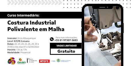 Immagine principale di Curso Básico: Costura Industrial Polivalente em Malha 
