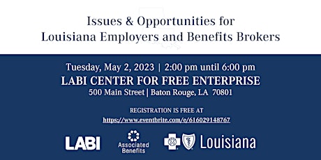 Imagen principal de Issues & Opportunities for Louisiana Employers and Benefits Brokers