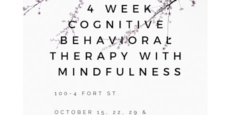 4 Week Cognitive Behavioural Therapy with Mindfulness  primary image