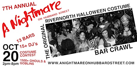 River North Halloween Bar Crawl - A Nightmare on Hubbard Street primary image