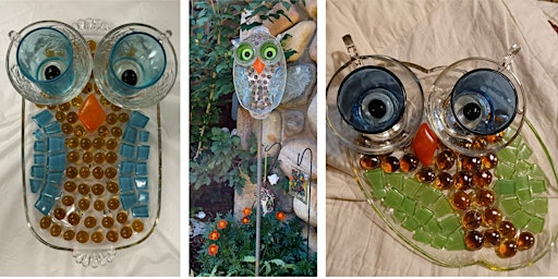 Upcycled Garden Owl Yard Art - Garden City primary image