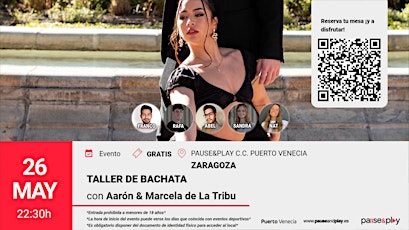 Taller de Bachata con La Tribu - Pause&Play C.C. Puerto Venecia (Zaragoza)