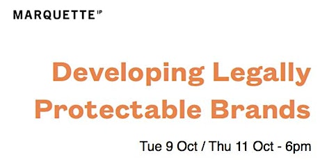 Developing Legally Protectable Brands: Workshop for Creatives primary image