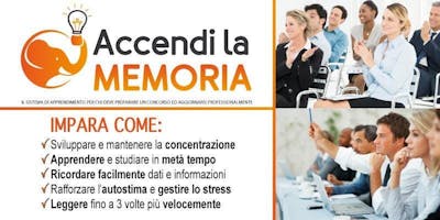 BOLZANO - Accendi la Memoria, mini corso gratuito BOLZANO - Accendi la Memoria, mini corso gratuito