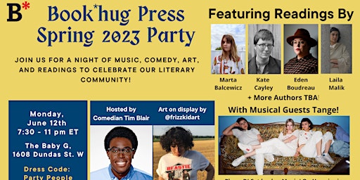 Book*hug Press Spring 2023 Party! primary image