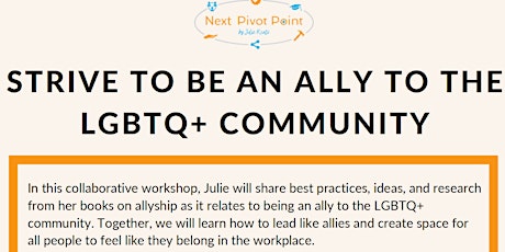 Strive to be an Ally for the LGBTQ+ Community primary image