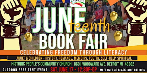 Detroit Book City's Juneteenth Book Fair 2023 ~ Sat. June 17, 2023