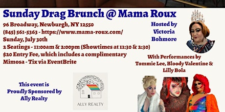 Sunday Drag Brunch at Mama Roux - July 2023