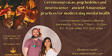 CEREMONIAL CACAO,  PSYCHEDELICS, NEUROSIENCE & SHAMANIC RITUALS  IN PERU primary image