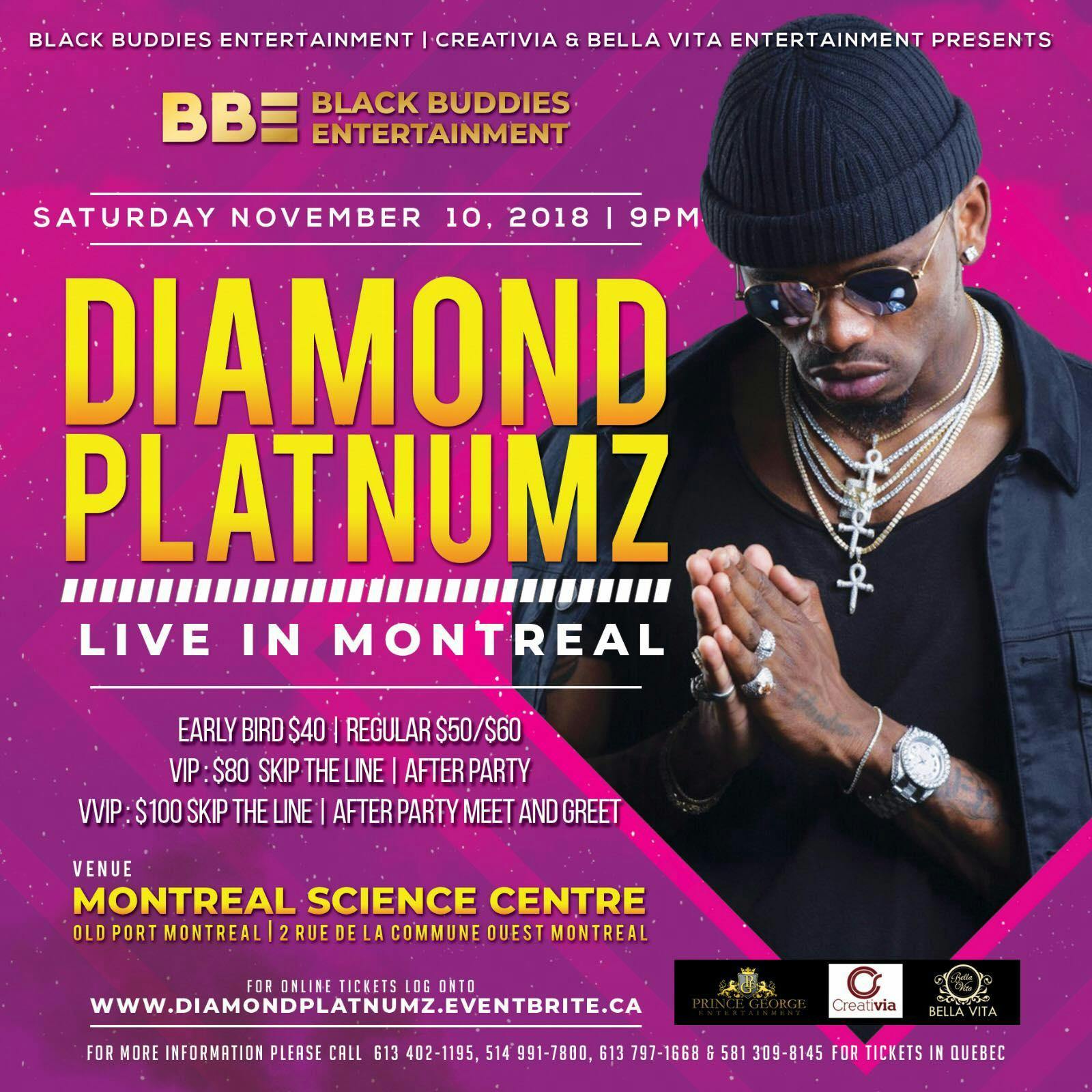 DIAMOND PLATNUMZ LIVE IN CONCERT MONTREAL