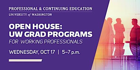Open House: UW Grad Programs for Working Professionals primary image