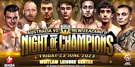 JEZ PREMIER PROMOTIONS: NIGHT OF CHAMPIONS 23 JUNE 2023 MUAY THAI BOXING K1 primary image