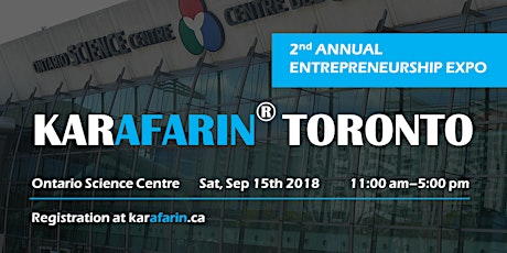 Karafarin Toronto 2nd Annual Entrepreneurship EXPO 2018 primary image