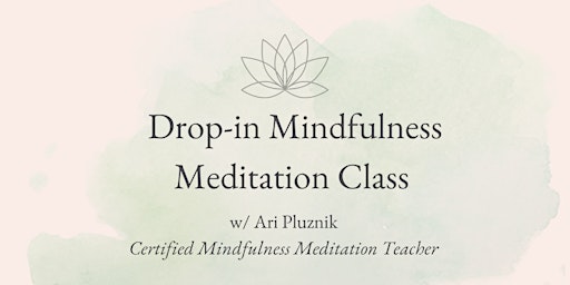 Drop-in Sunday Morning Mindfulness Meditation Class w/ Ari Pluznik