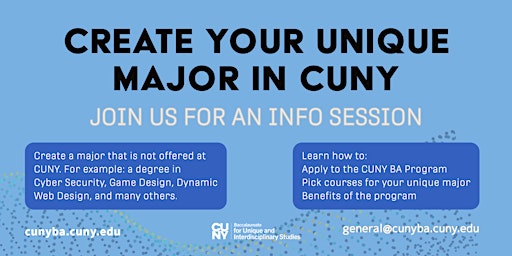 CUNY BA Info Session for Fall 2023 Admissions - June 8 primary image