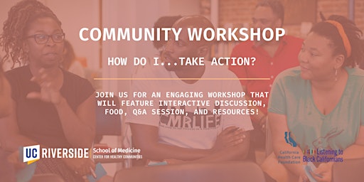 Image principale de Community Workshop - How Do I...Take Action?