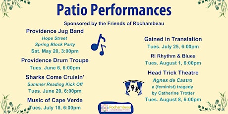 Patio Performances at Rochambeau Library- Music of Cape Verde