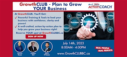 GrowthCLUB - Plan To Grow YOUR Business primary image