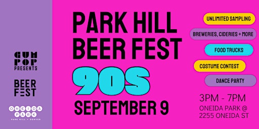 Park Hill BEER FEST | 90s Party primary image