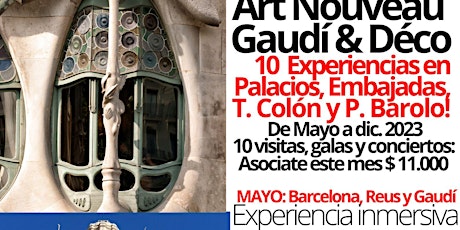 Ciclo Nouveau-Déco:10 Eventos  mayo a dic. en P. Barolo, T. Colón, Embajada