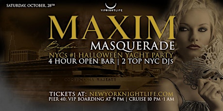 MAXIM New York Halloween Yacht Party  - Masquerade Cruise