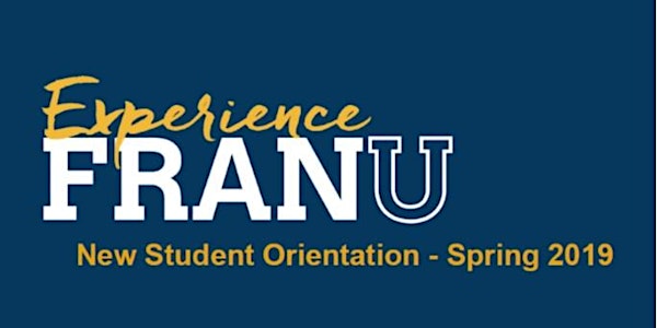 New Student Orientation - Incoming Spring 2019