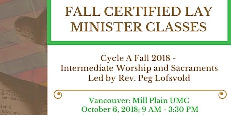 CLM - Cycle A Fall 2018 - Intermediate Worship and Sacraments primary image