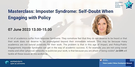 How to tackle your Imposter Syndrome: Self-Doubt When Engaging with Policy