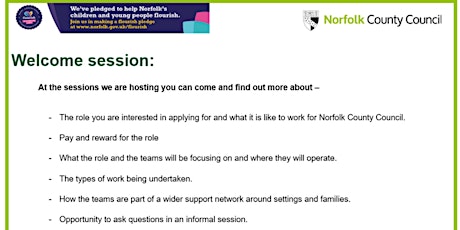 Imagem principal de Online welcome session  - Early Help Community & Education Family Worker