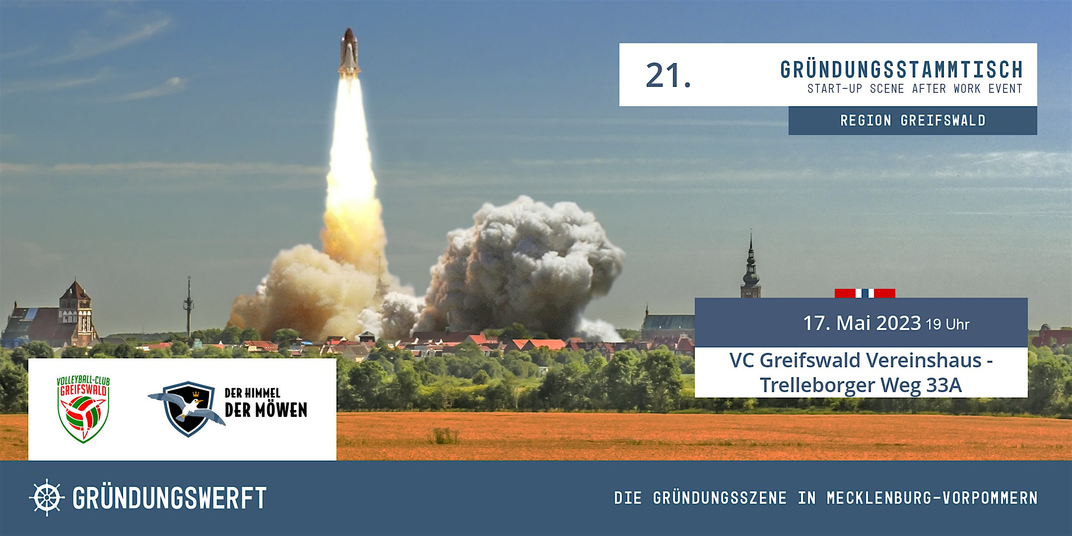 Veranstaltungsbild für die Veranstaltung 21. Gründungsstammtisch Greifswald beim VC Greifswald